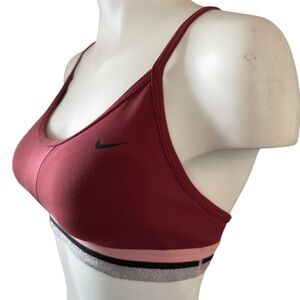 Nike Women's  Strappy Sports Bra with Contrast Band, unique back, sz Small